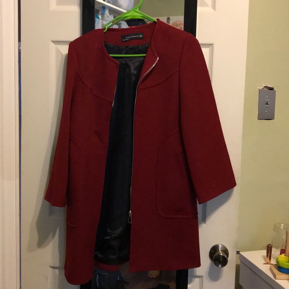 Zara red jacket